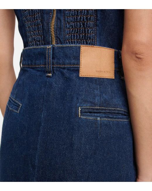 Magda Butrym Blue Denim Midi Skirt