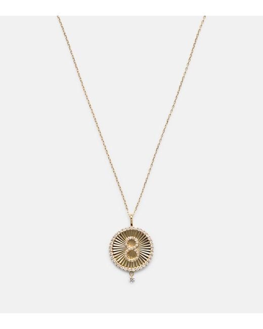 PERSÉE White Lucky Charm Eight 18Kt Necklace With Diamonds