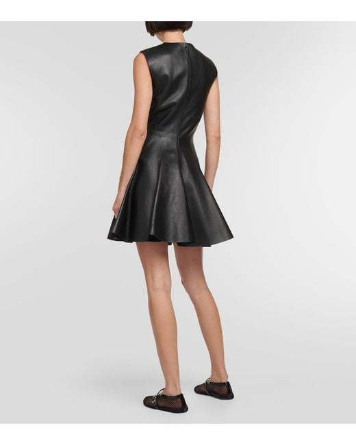 Alaïa Black Archetypes Leather Mini Dress