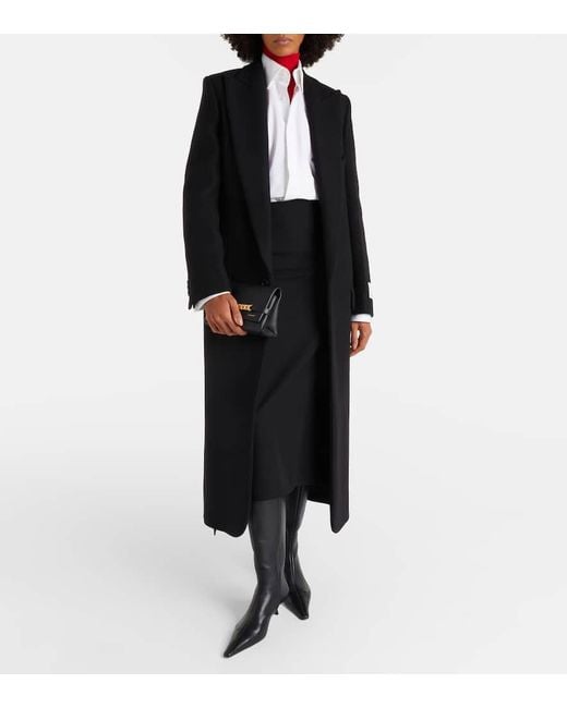 Victoria Beckham Black Pointy 45 Leather Knee-High Boots