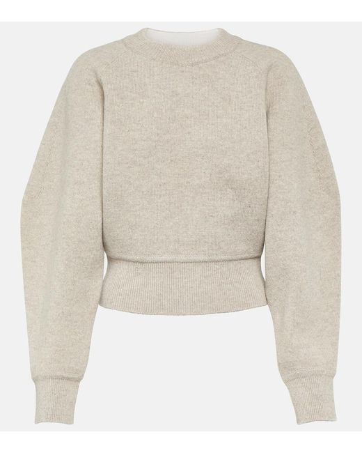 Alaïa Natural Wool-blend Sweater