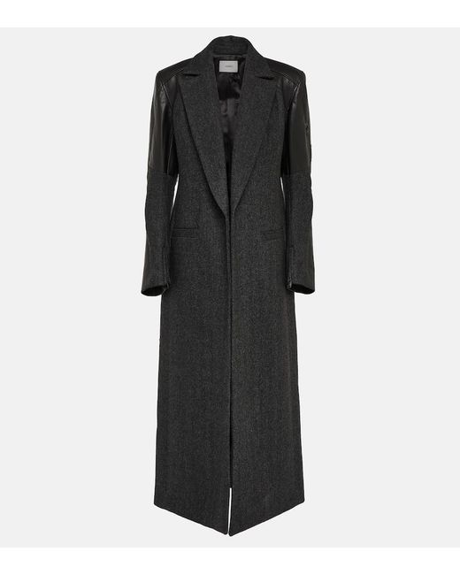 Coperni Herringbone Woolblend Coat in Black Lyst