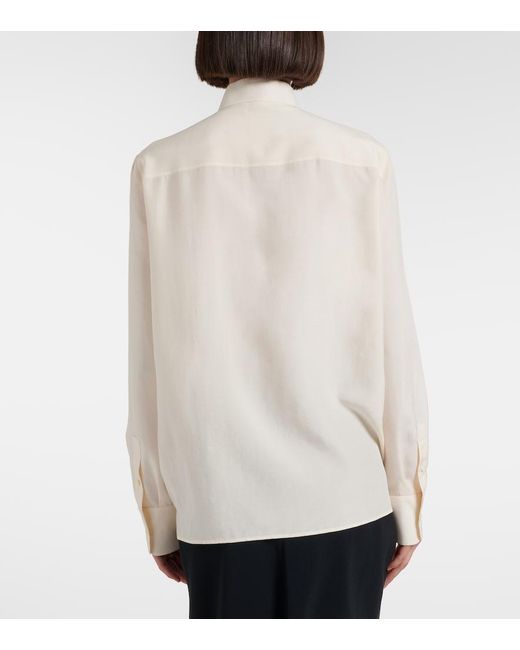 Givenchy Natural Bow-Detail Silk Blouse
