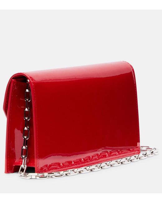Christian Louboutin Red Loubi54 Patent Leather Clutch