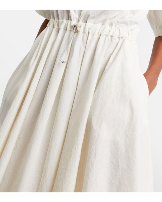 Prada White Cotton-Blend Polo Dress