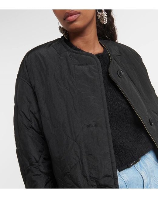Isabel Marant Black Nesma Quilted Parka