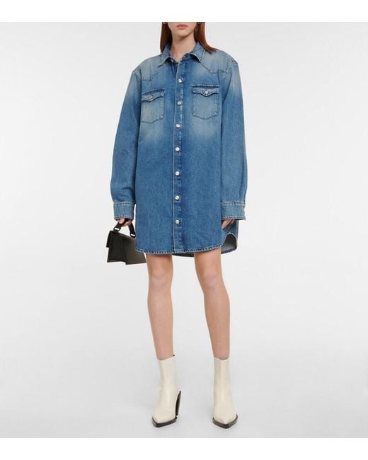 3x1 Blue Stefy Oversized Denim Shirt