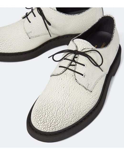 Common Projects White Cracked Leather Derby Shoes for men