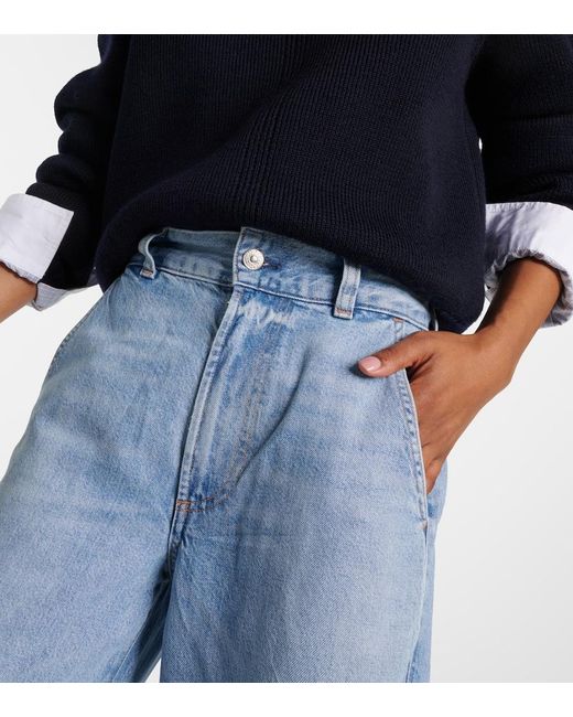 Citizens of Humanity Blue Beverly High-Rise Wide-Leg Jeans