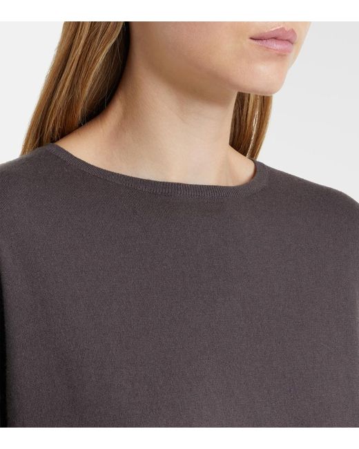 Extreme Cashmere Gray N°347 Aries Cotton And Cashmere Sweater