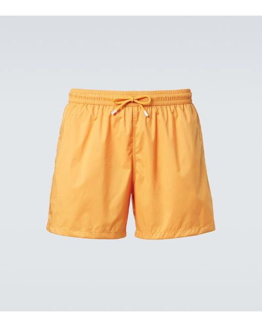 Fedeli Yellow Madeira Swim Trunks for men