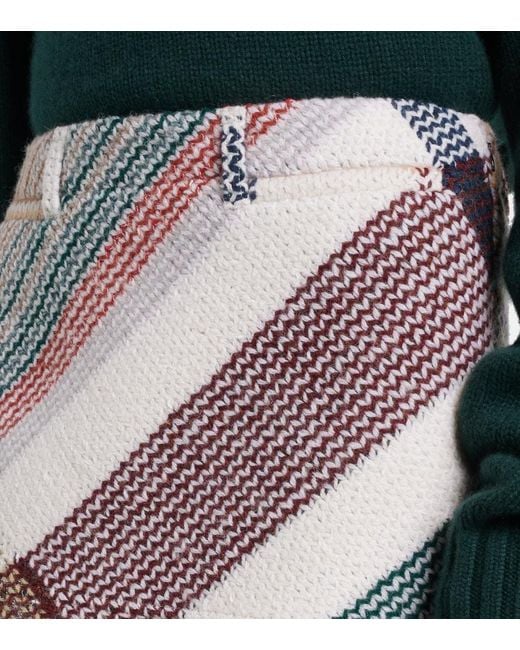 Missoni Pink Zigzag Wool And Cotton-Blend Miniskirt