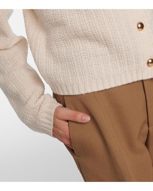 Jardin Des Orangers Natural Wool And Cashmere Cardigan