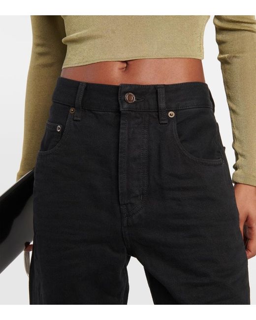 Jean Ample A Taille Haute Saint Laurent en coloris Black