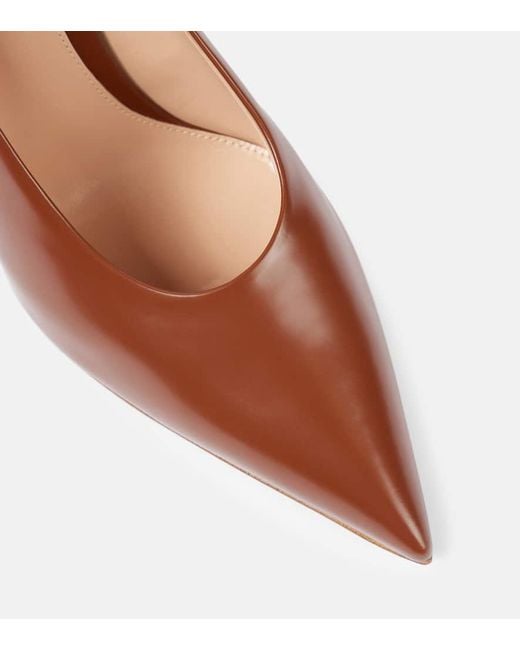Gianvito Rossi Brown Gianvito 85 Leather Pumps