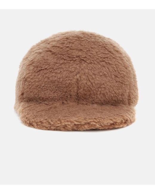 Max Mara Brown Gimmy Fluffy Baseball Hat