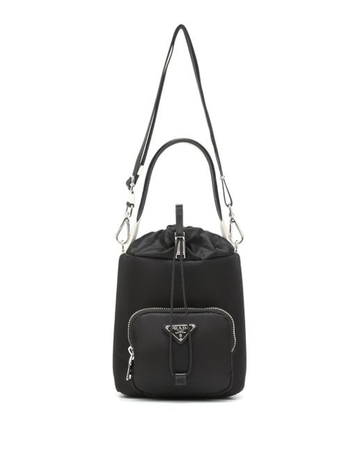 Prada Synthetic Nylon Bucket Bag in Black Lyst