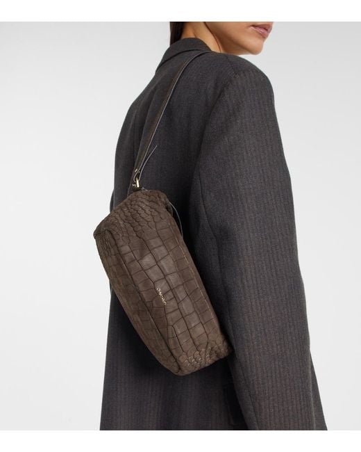 Calvin Klein Brown Andy Small Leather Shoulder Bag