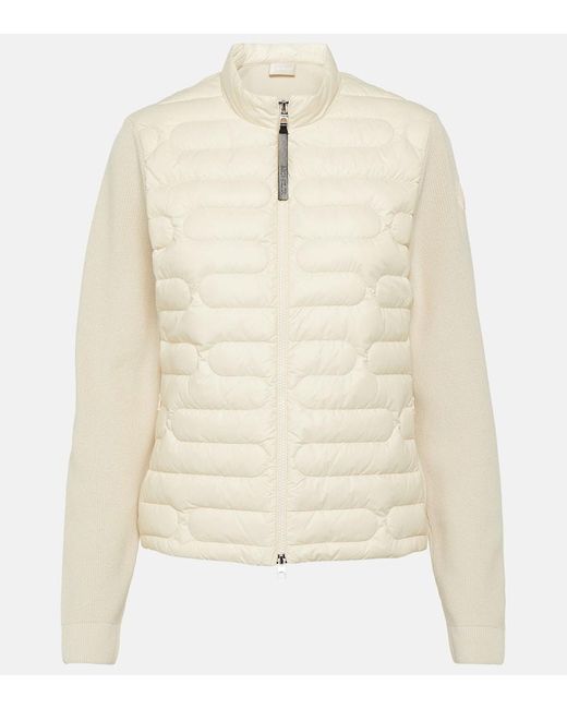 Moncler Natural Down-paneled Cotton Jacket