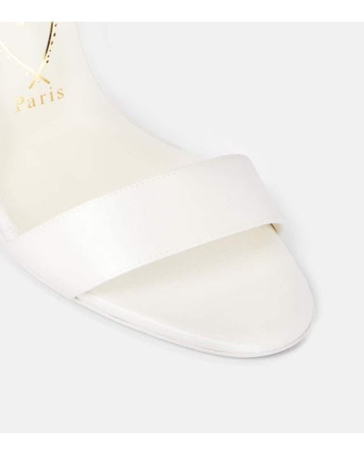 Christian Louboutin White Bridal Sandale Du Desert 100 Sandals
