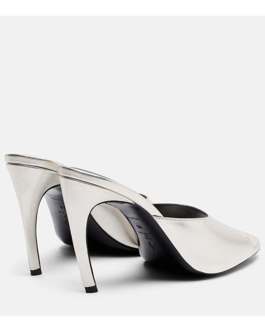 The Attico Betta 95 Metallic Leather Mules