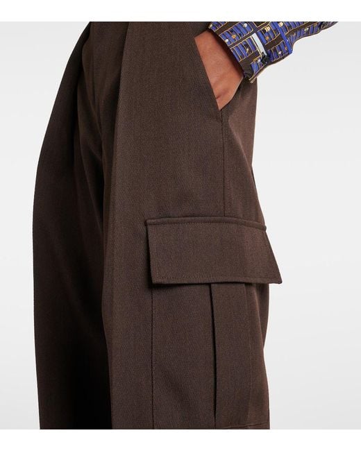 Burberry Brown Wool Cargo Pants