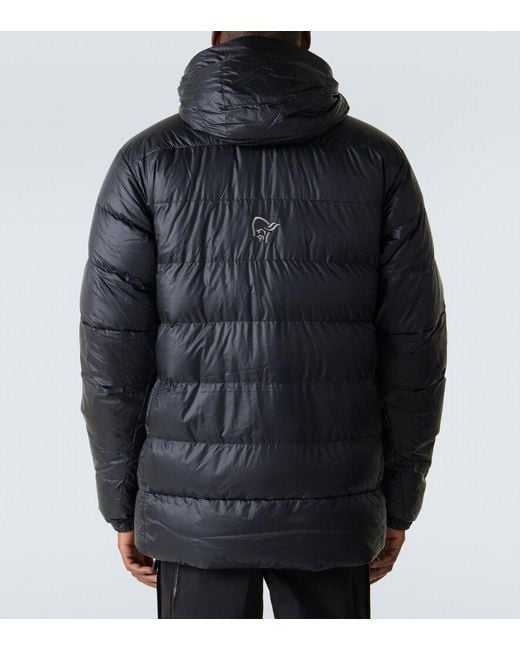 Norrona Blue Trollveggen Hooded Down Ski Jacket for men