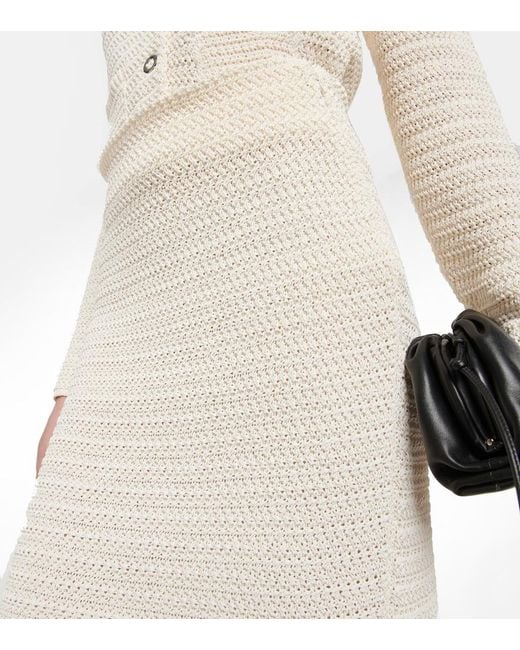 Dorothee Schumacher White Modern Textures Crochet Pencil Skirt