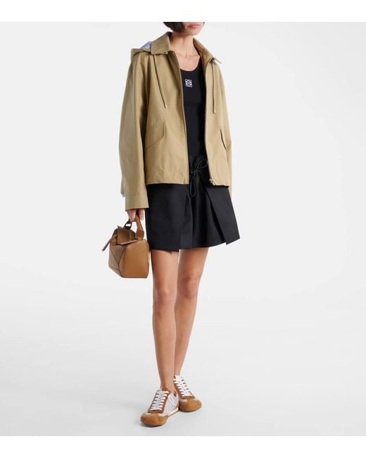 Chaqueta De Gabardina De Algodon Con Anagrama Loewe de color Natural