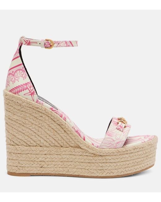 Versace Multicolor Wedge Sandals