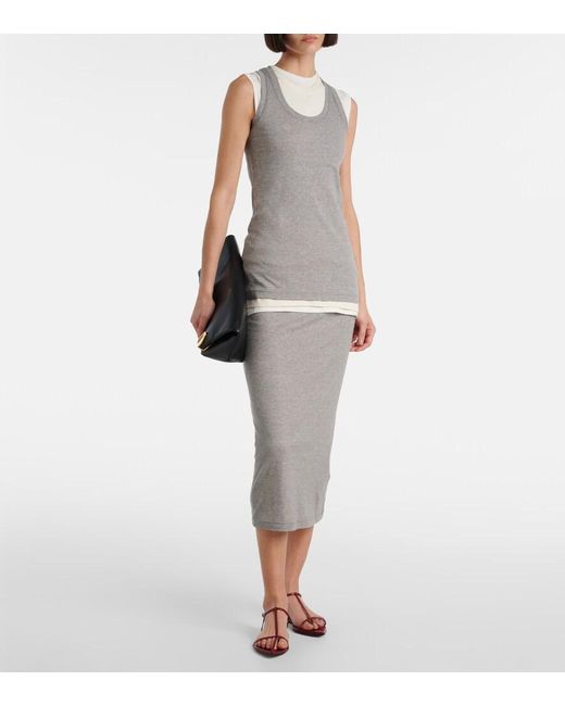 Jil Sander Gray Set Of 3 Cotton Tank Tops