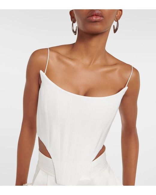 Alex Perry White Corset Top