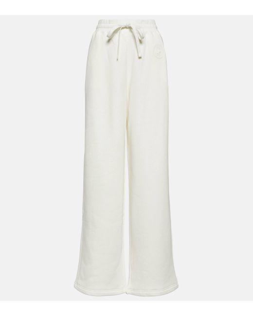 Gucci White Interlocking G Cotton Jersey Wide-leg Pants