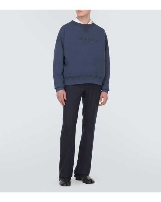 Maison Margiela Sweatshirt aus Baumwoll-Jersey in Blue für Herren