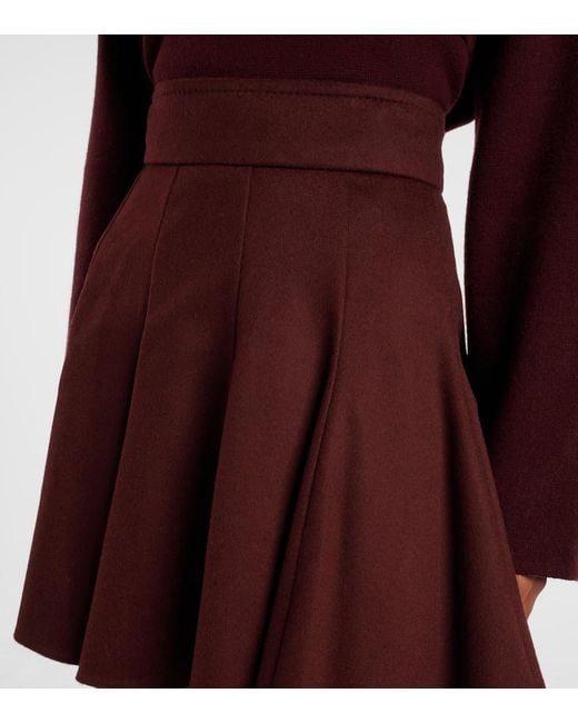 Max Mara Purple Minirock Aus Kamelhaar
