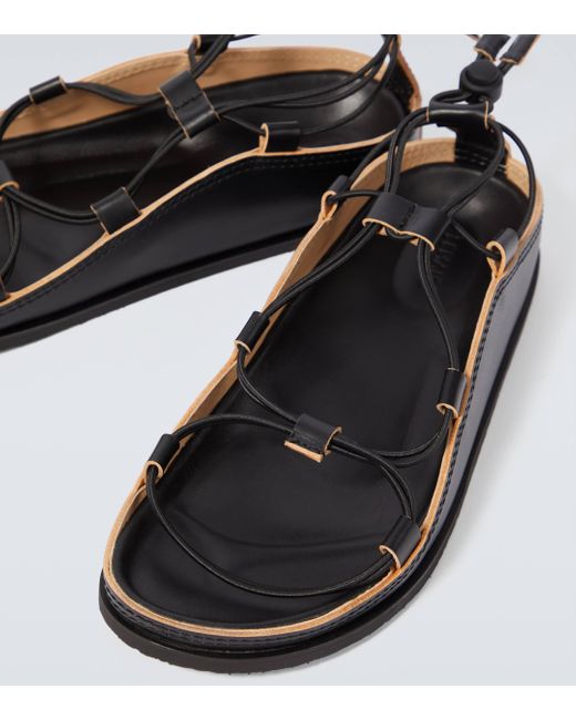 Sandales en cuir Lemaire pour homme en coloris Black