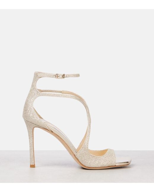 Jimmy Choo Metallic Sandalen Azia 95 Mit Glitter