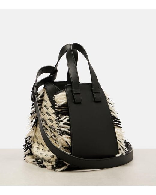 Loewe Black Bucket Bag Hammock Compact Aus Leder