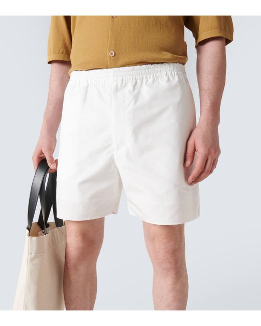 Short en coton Auralee pour homme en coloris White