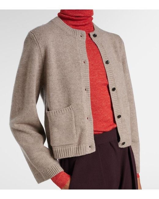 Jardin Des Orangers Natural Wool And Cashmere Cardigan