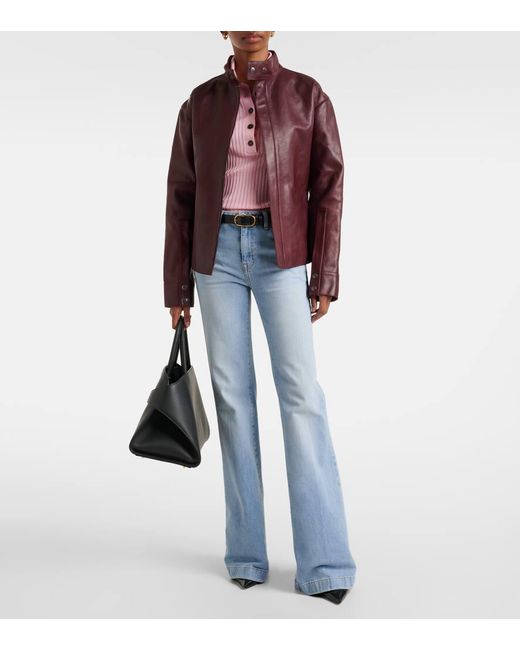 AG Jeans Blue High-Rise Flared Jeans Tropea