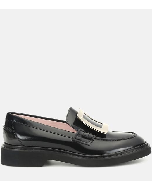Roger Vivier Black Viv' Rangers Patent Leather Loafers