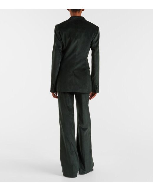 Gabriela Hearst Black Vesta Cotton Corduroy Flared Pants
