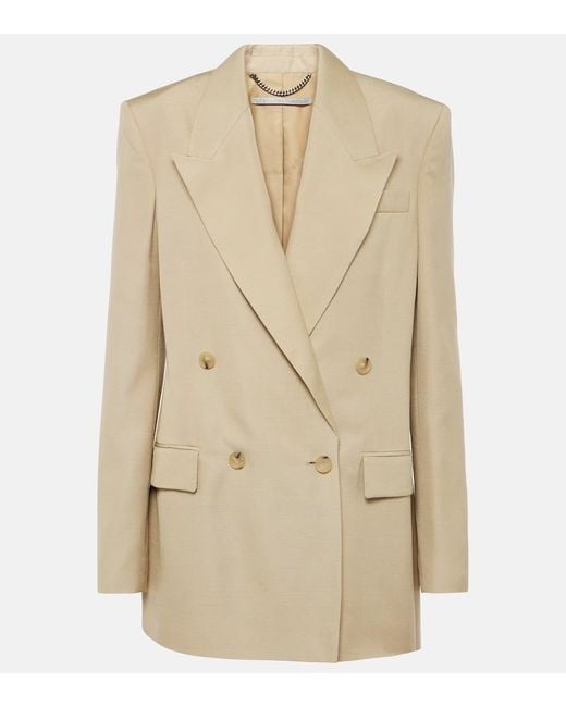 Stella McCartney Natural Double-Breasted Blazer