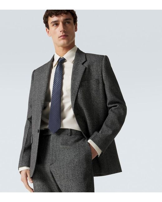 Gucci Blue Gg Silk Jacquard Tie for men