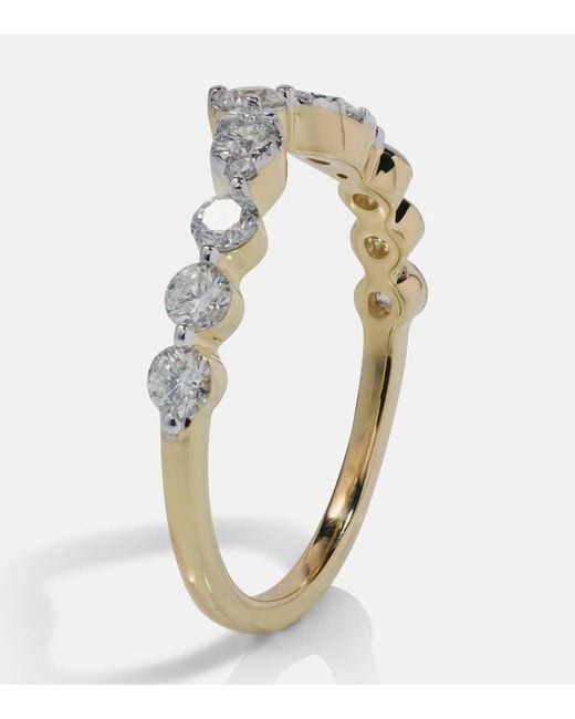 STONE AND STRAND Metallic Ring Muse Tiara aus 10kt Gelbgold mit Diamanten