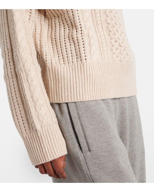 Varley Camello Cable Half Zip 2.0 in Parchment