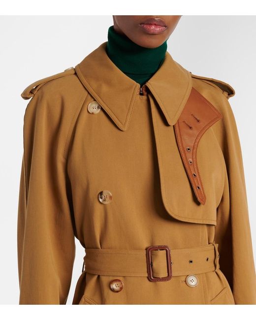 Chloé Natural Trenchcoat Aus Baumwoll-Gabardine