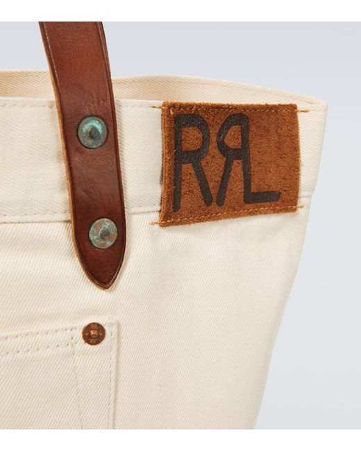 RRL Natural Olsen Leather-trimmed Tote Bag for men