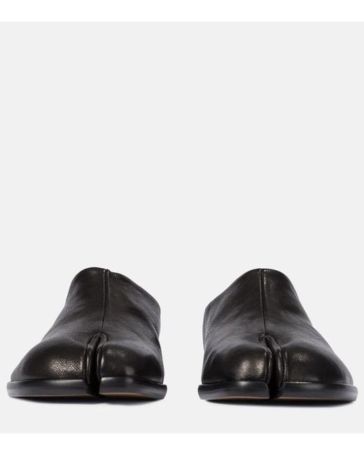 Maison Margiela Black Slip-ons Tabi aus Leder